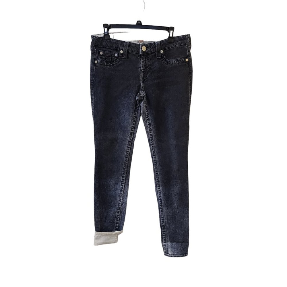 True Religion Halle Skinny Jeans Women's Size 31 Low Rise Can Wear Cuffed